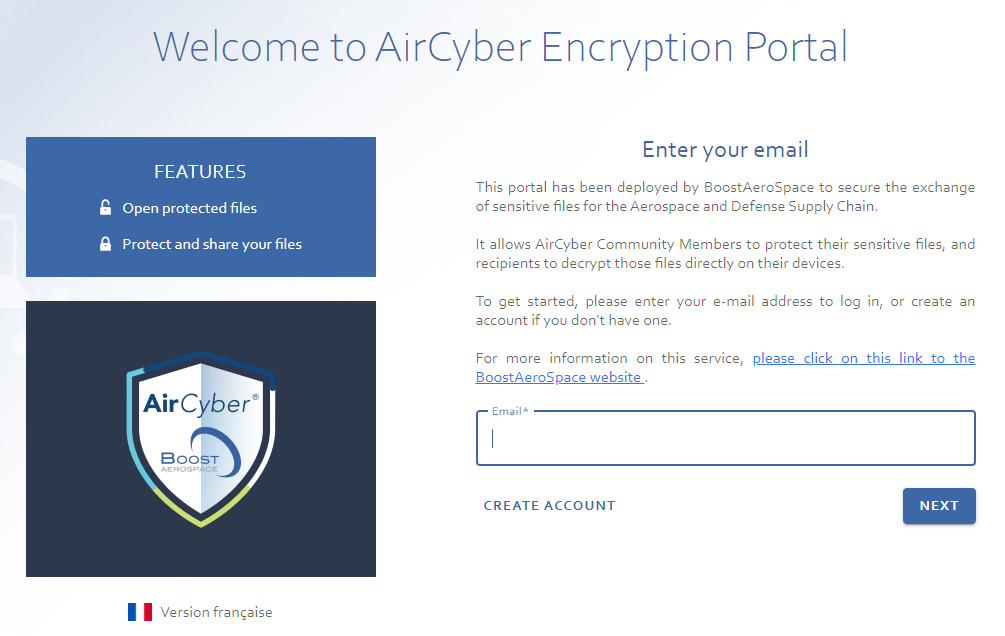 AirCyber Encryption Portal